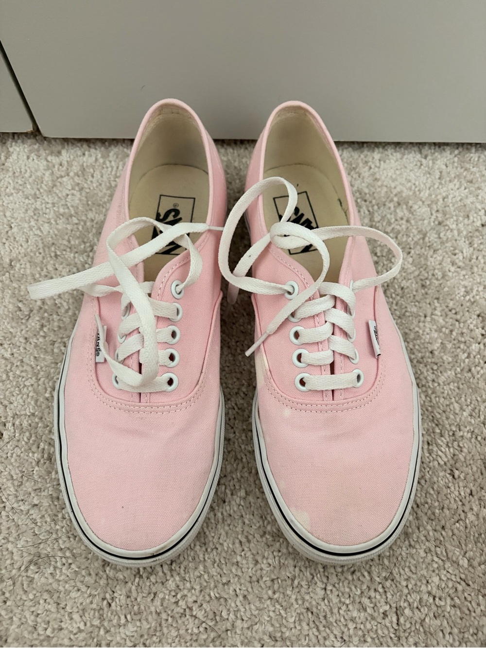 Vans Pink Canvas Low-Top Sneakers